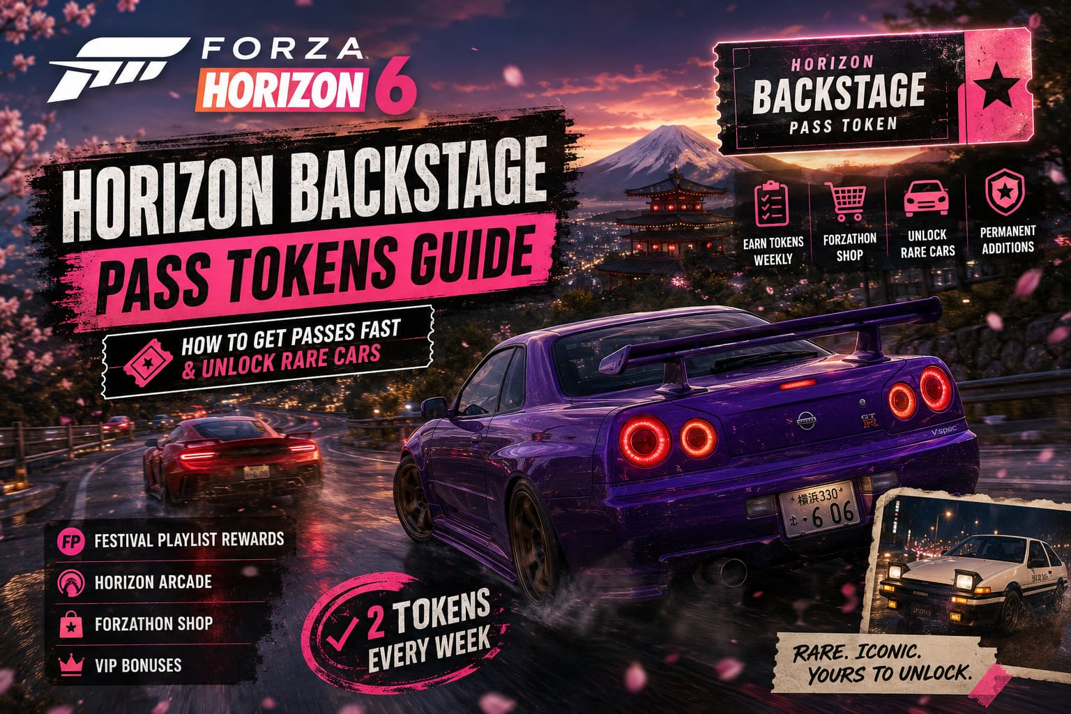 Forza Horizon 6 Horizon Backstage Pass Tokens Guide: How to Get Passes Fast and Unlock Rare Cars Forza Horizon 6 Horizon Backstage Pass Tokens Guide: How to Get Passes Fast and Unlock Rare Cars