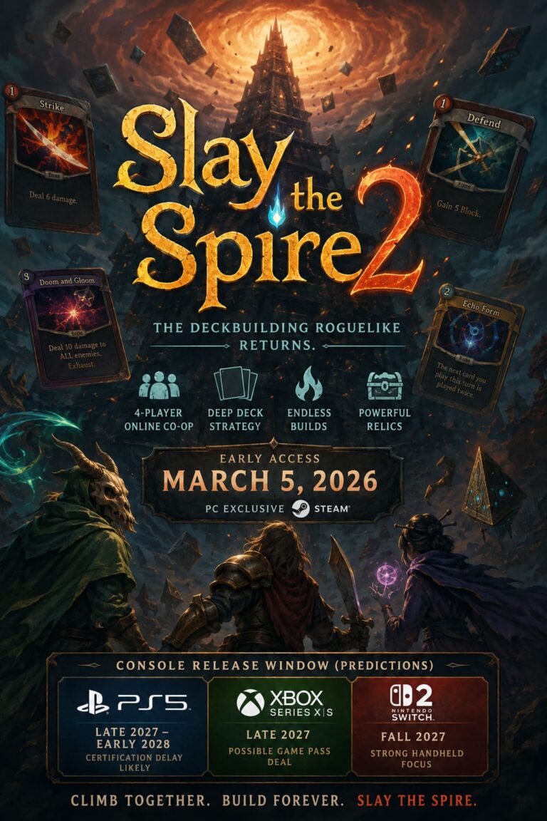 Slay the Spire 2 Console Release Window: PS5, Xbox & Switch 2 Slay the Spire 2 Console Release Window: PS5, Xbox & Switch 2