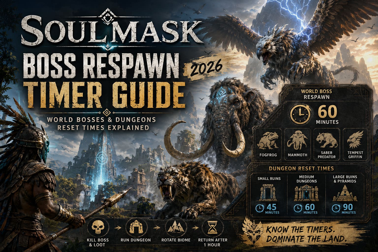 Soulmask Boss Respawn Timer Guide 2026: World Bosses and Dungeons Reset Times Explained