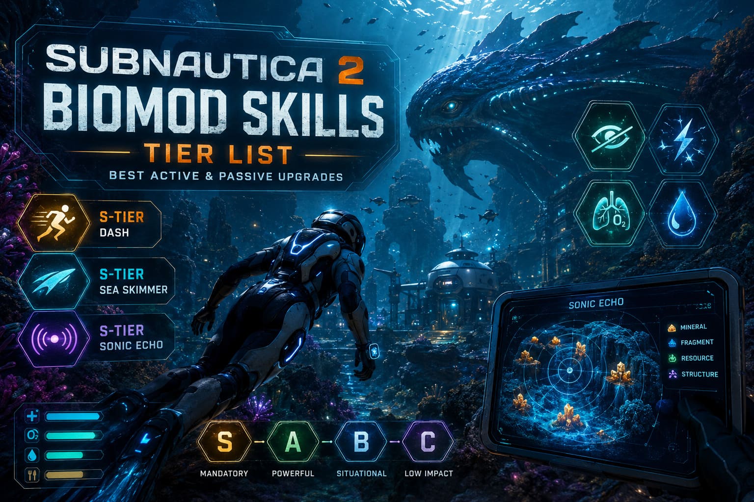 Subnautica 2 Biomod Skills Tier List: Best Active and Passive Upgrades Subnautica 2 Biomod Skills Tier List: Best Active and Passive Upgrades