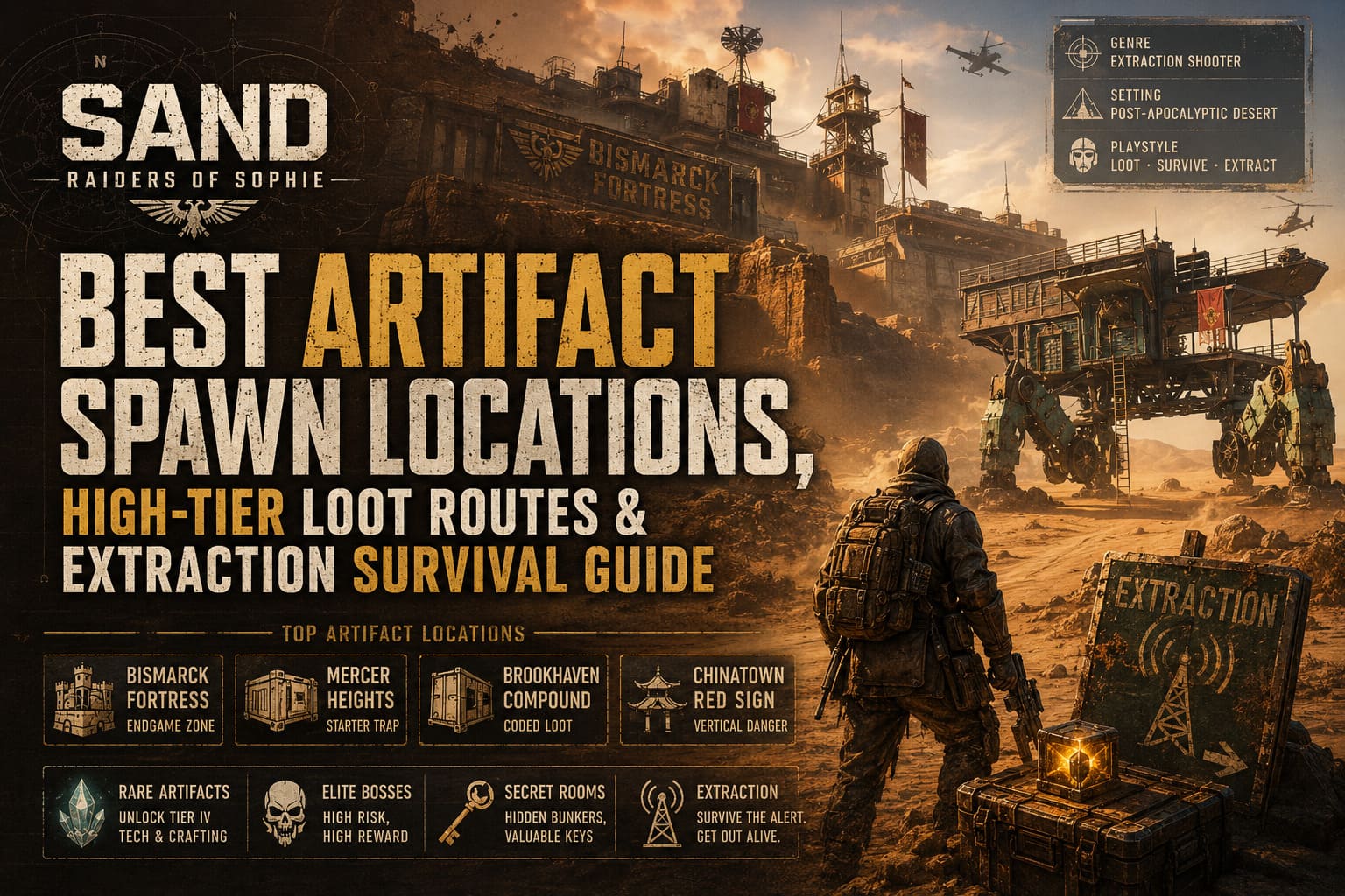 SAND: Raiders of Sophie – Best Artifact Spawn Locations, High-Tier Loot Routes & Extraction Survival Guide