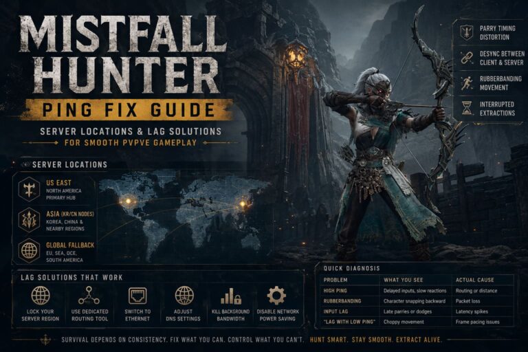 Mistfall Hunter Ping Fix Guide: Server Locations & Lag Solutions for Smooth PvPvE Gameplay