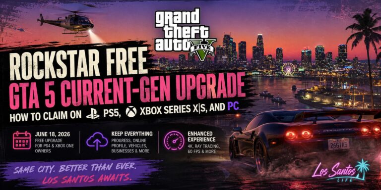 Rockstar Free GTA 5 Current-Gen Upgrade: How to Claim on PS5, Xbox Series X|S, and PC