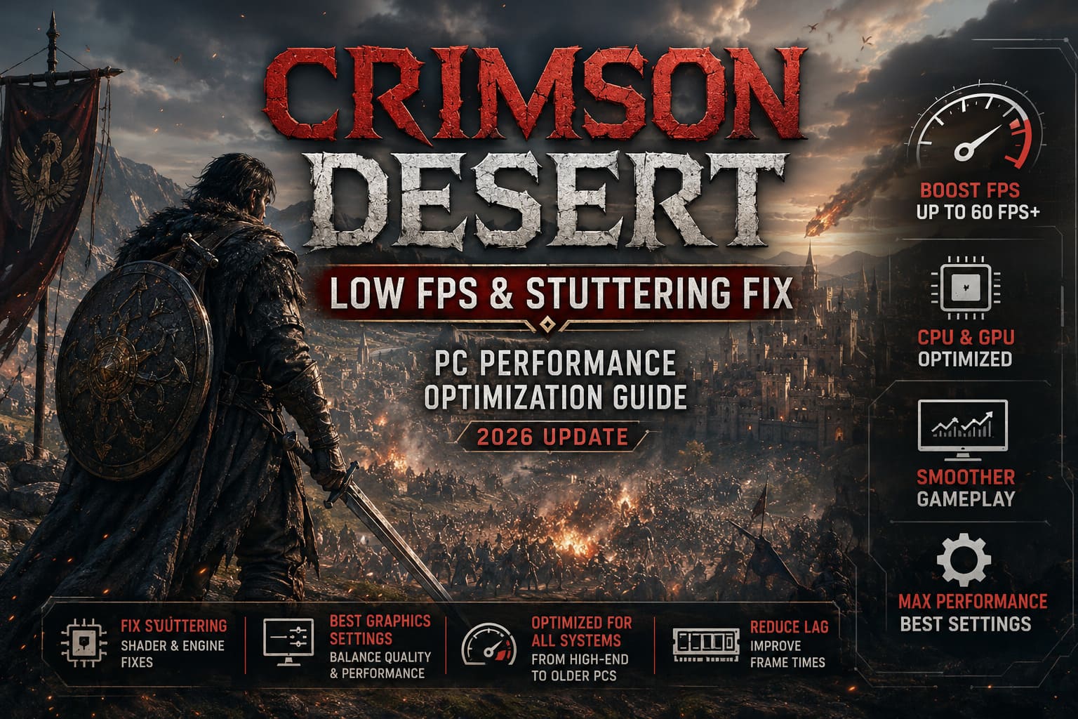 Crimson Desert Low FPS & Stuttering Fix: PC Performance Optimization Guide (2026 Update)