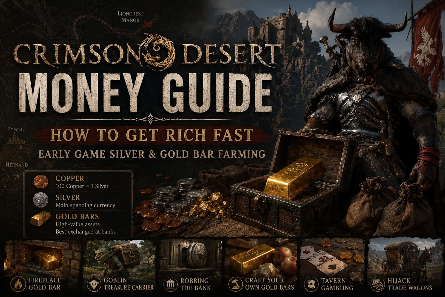 Crimson Desert Money Guide: How to Get Rich Fast (Early Game Silver & Gold Bar Farming) Crimson Desert Money Guide: How to Get Rich Fast (Early Game Silver & Gold Bar Farming)