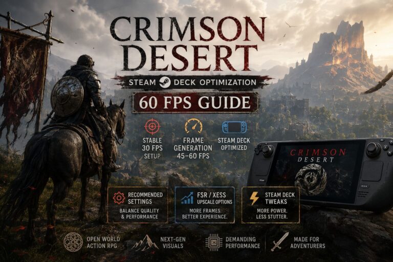 Crimson Desert Steam Deck Best Optimization Settings: 60 FPS Guide (2026)