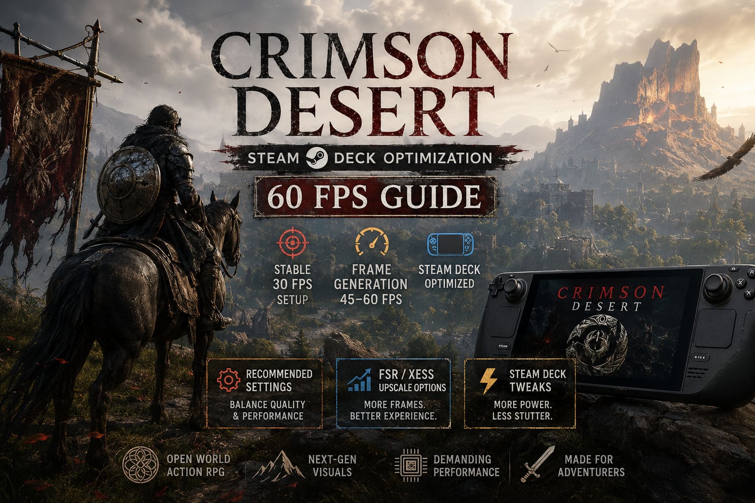 Crimson Desert Steam Deck Best Optimization Settings: 60 FPS Guide (2026)