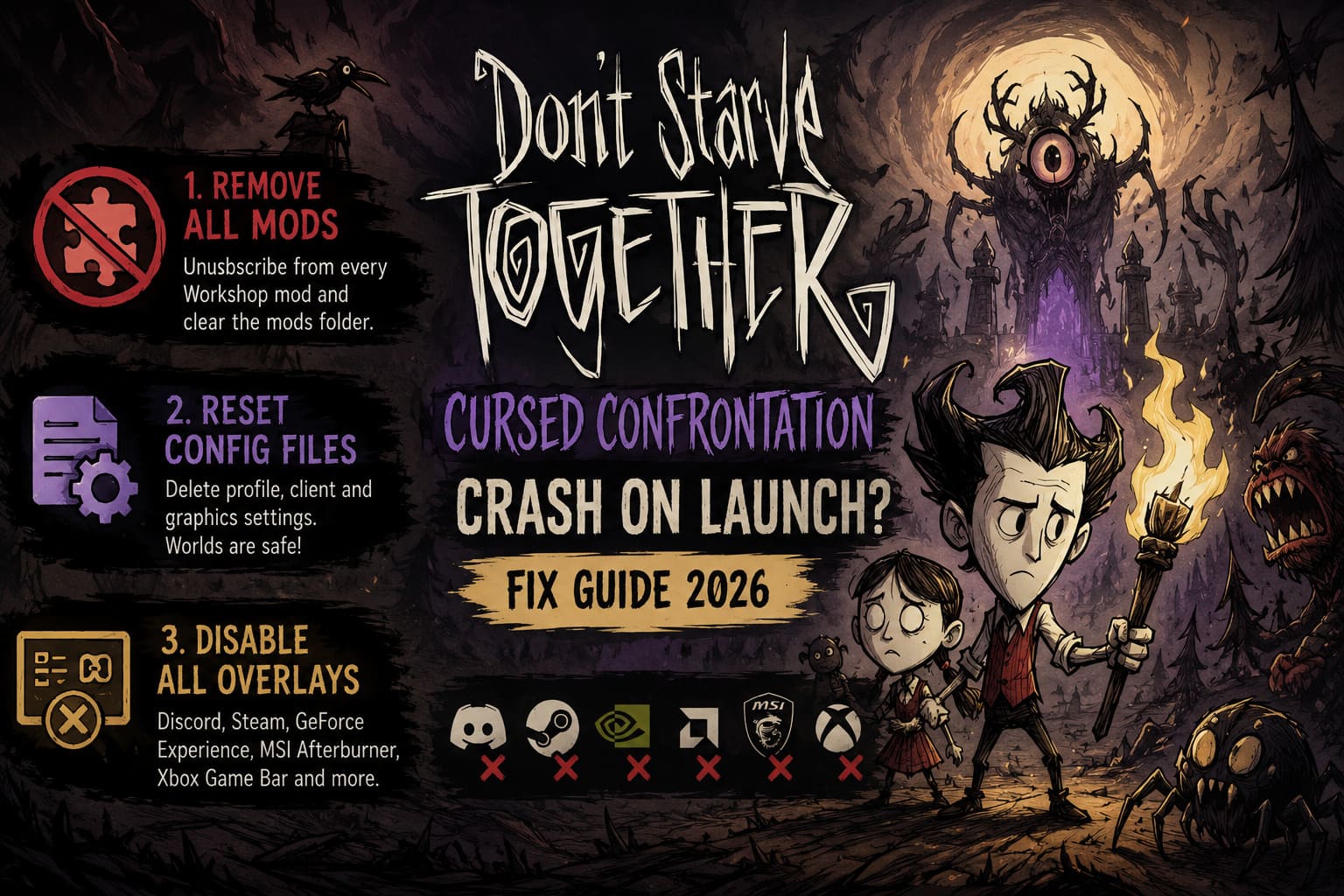 Don't Starve Together Cursed Confrontation Crash on Launch Fix (2026 Guide) Don't Starve Together Cursed Confrontation Crash on Launch Fix (2026 Guide)