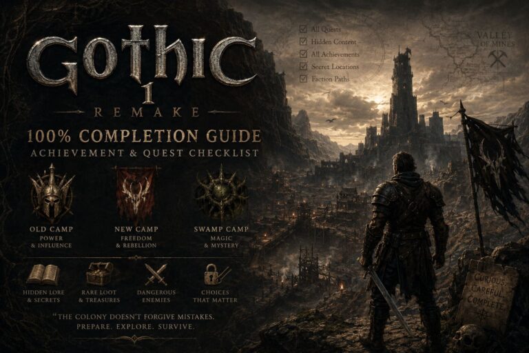 Gothic 1 Remake 100% Completion Guide: Achievement & Quest Checklist Gothic 1 Remake 100% Completion Guide: Achievement & Quest Checklist