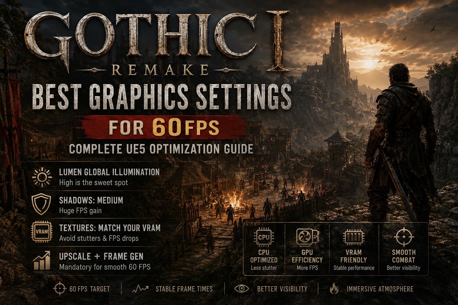 Gothic 1 Remake Best Graphics Settings for 60FPS: Complete UE5 Optimization Guide Gothic 1 Remake Best Graphics Settings for 60FPS: Complete UE5 Optimization Guide