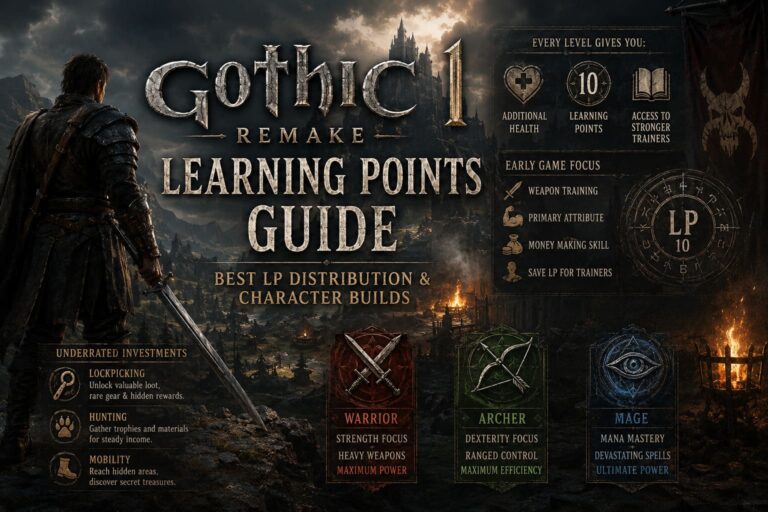 Gothic 1 Remake Learning Points Guide: Best LP Distribution & Character Builds Gothic 1 Remake Learning Points Guide: Best LP Distribution & Character Builds