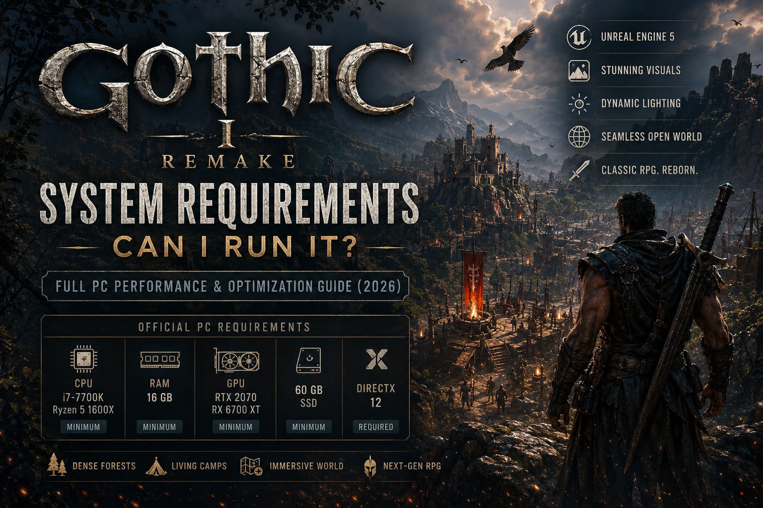 Gothic 1 Remake System Requirements: Can I Run It? Full PC Performance & Optimization Guide (2026) Gothic 1 Remake System Requirements: Can I Run It? Full PC Performance & Optimization Guide (2026)