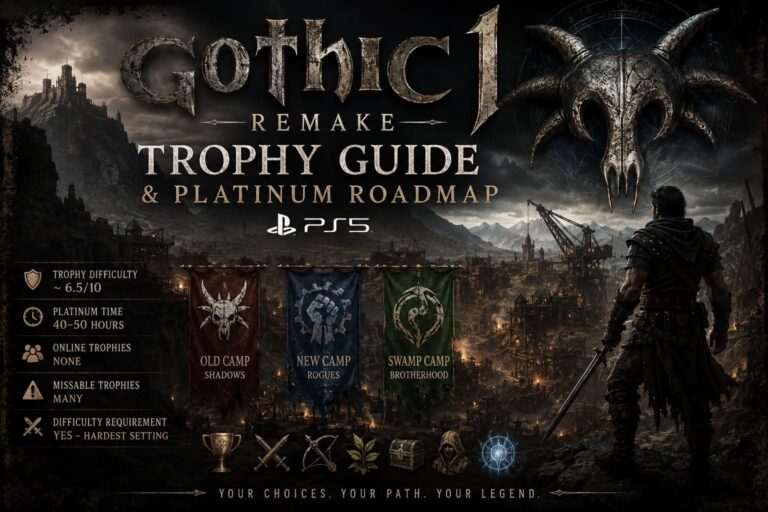 Gothic 1 Remake Trophy Guide & Platinum Roadmap (PS5) Gothic 1 Remake Trophy Guide & Platinum Roadmap (PS5)