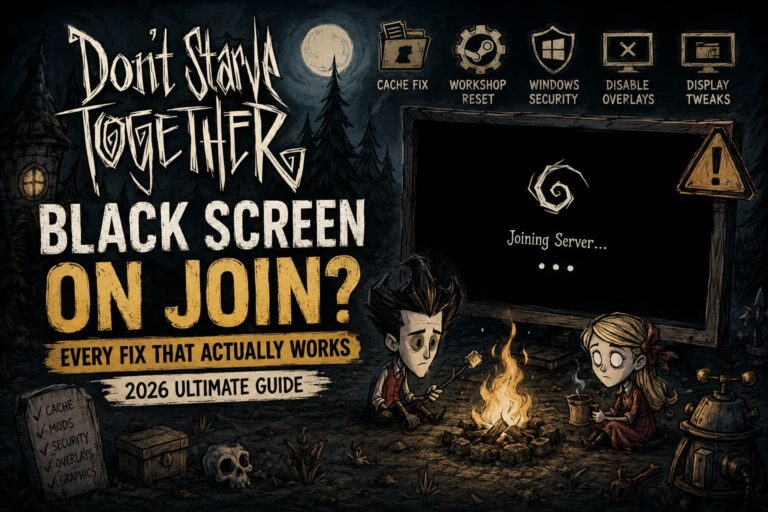 How to Fix Don’t Starve Together Black Screen Freeze When Joining Game (2026 Guide)