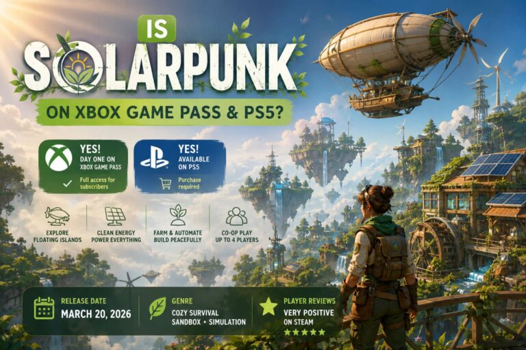 Is Solarpunk on Xbox Game Pass and PS5? Release Date, Gameplay, and Player Reviews (2026) Is Solarpunk on Xbox Game Pass and PS5? Release Date, Gameplay, and Player Reviews (2026)