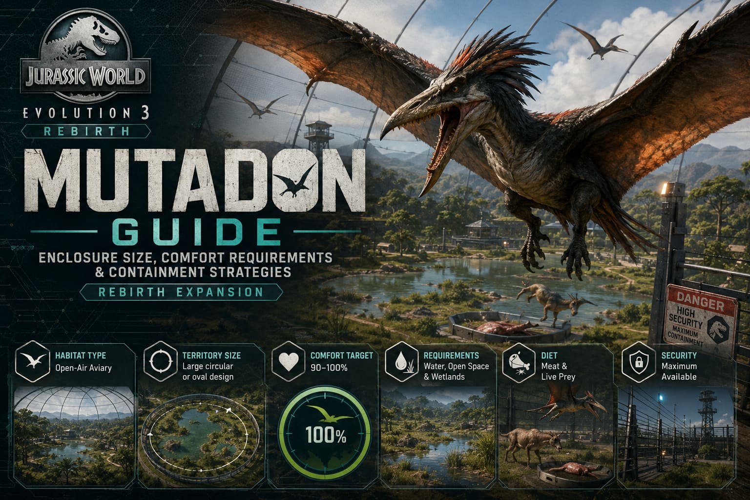JWE3 Mutadon Guide: Enclosure Size, Comfort Requirements & Containment Strategies (Rebirth Expansion) JWE3 Mutadon Guide: Enclosure Size, Comfort Requirements & Containment Strategies (Rebirth Expansion)