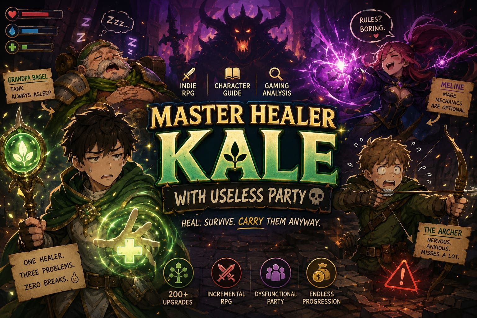 Master Healer Kale With Useless Party Personality Breakdown: Character Guide