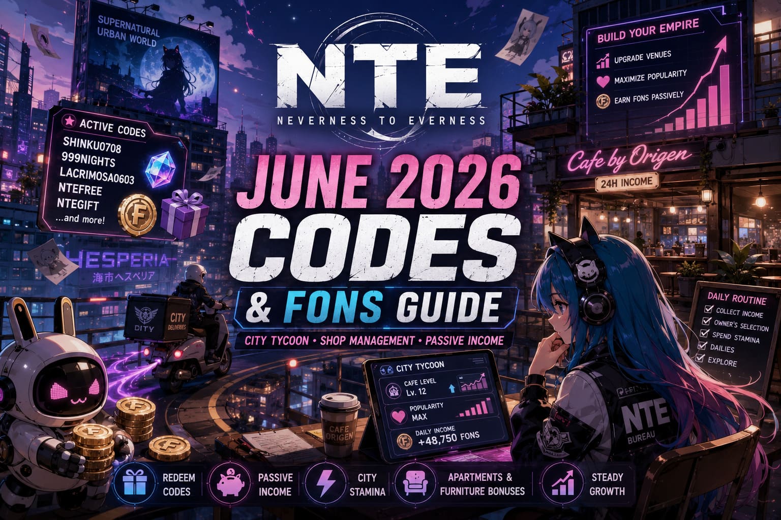 Neverness to Everness Active Redeem Codes (June 2026) and Fons Tycoon Shop Management Guide Neverness to Everness Active Redeem Codes (June 2026) and Fons Tycoon Shop Management Guide