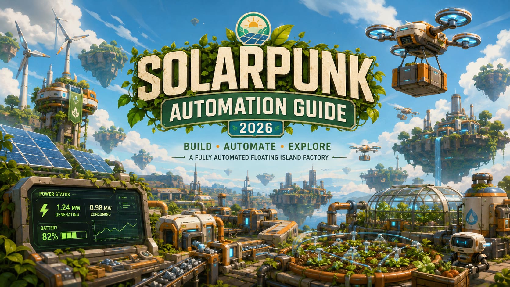 Solarpunk Automation Guide 2026: How to Build a Fully Automated Floating Island Factory
