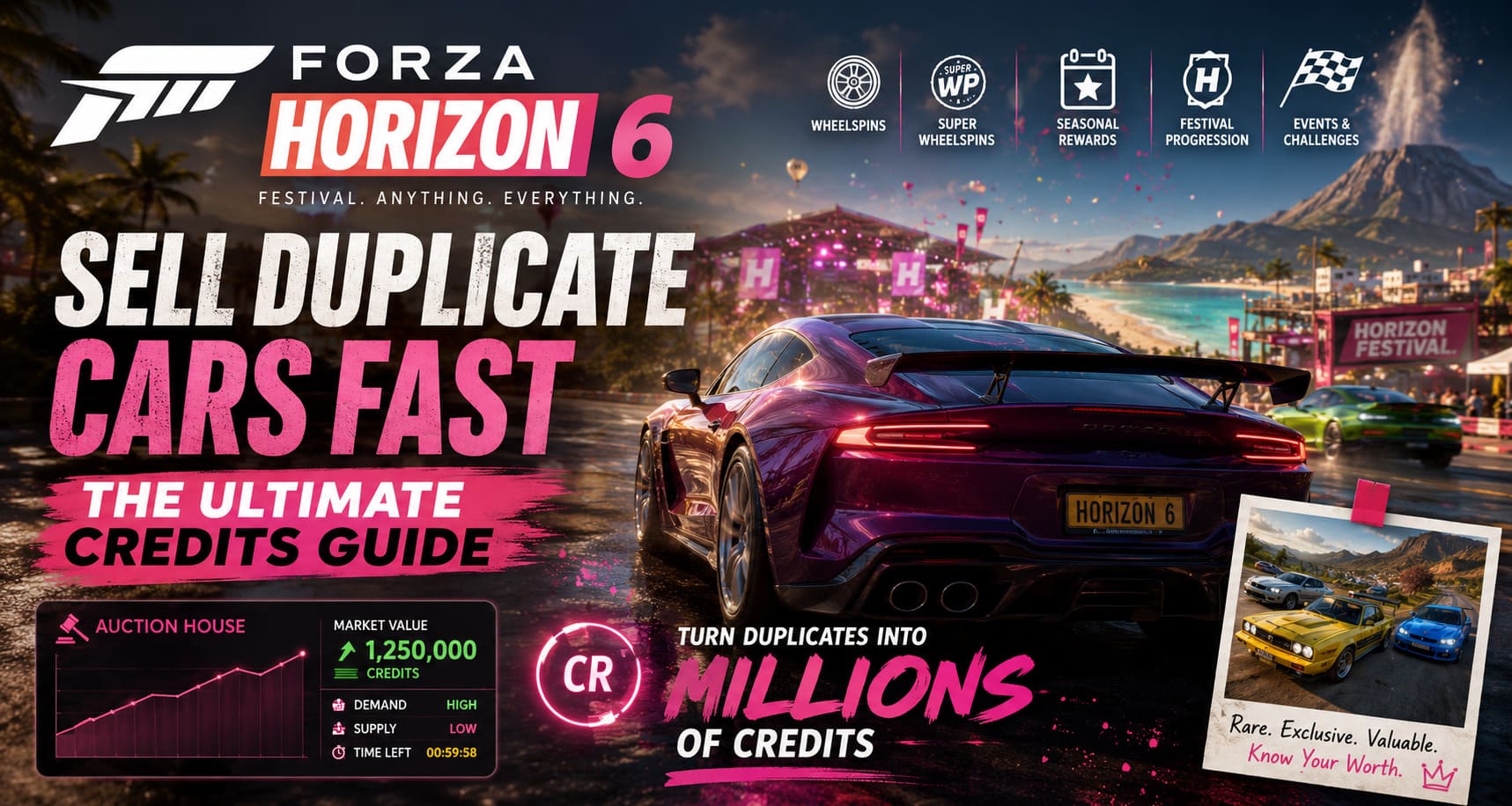 Where to Sell Duplicate Cars Fast in Forza Horizon 6: The Ultimate Credits Guide Where to Sell Duplicate Cars Fast in Forza Horizon 6: The Ultimate Credits Guide