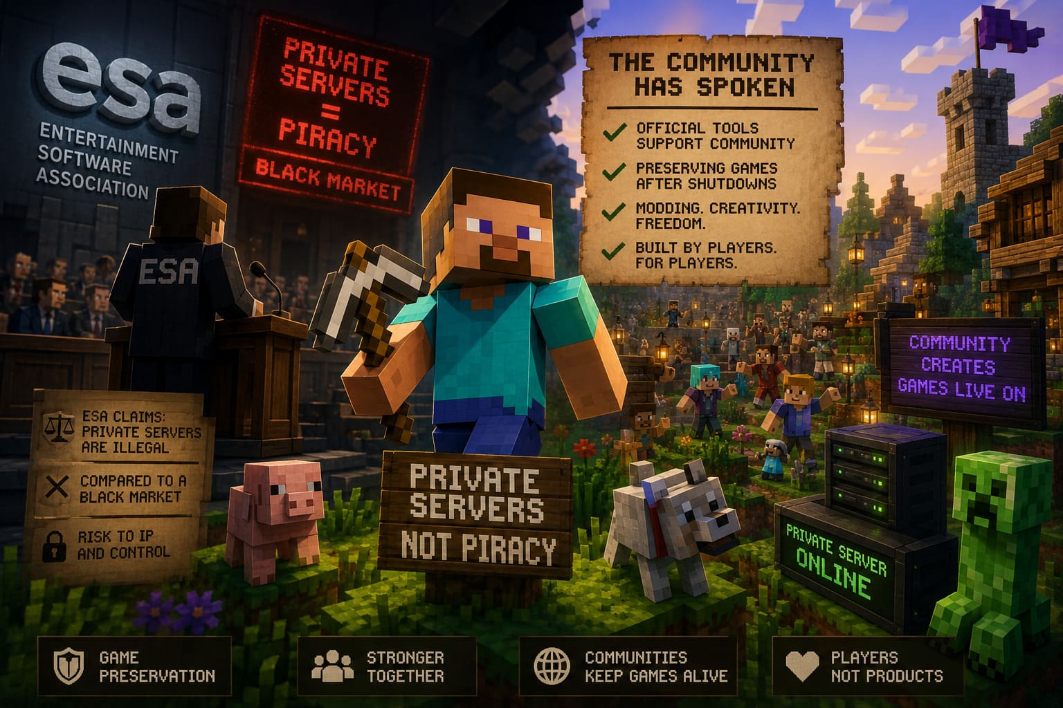 Why the ESA Called Private Minecraft Servers Piracy and How the Gaming Community Is Reacting Why the ESA Called Private Minecraft Servers Piracy and How the Gaming Community Is Reacting