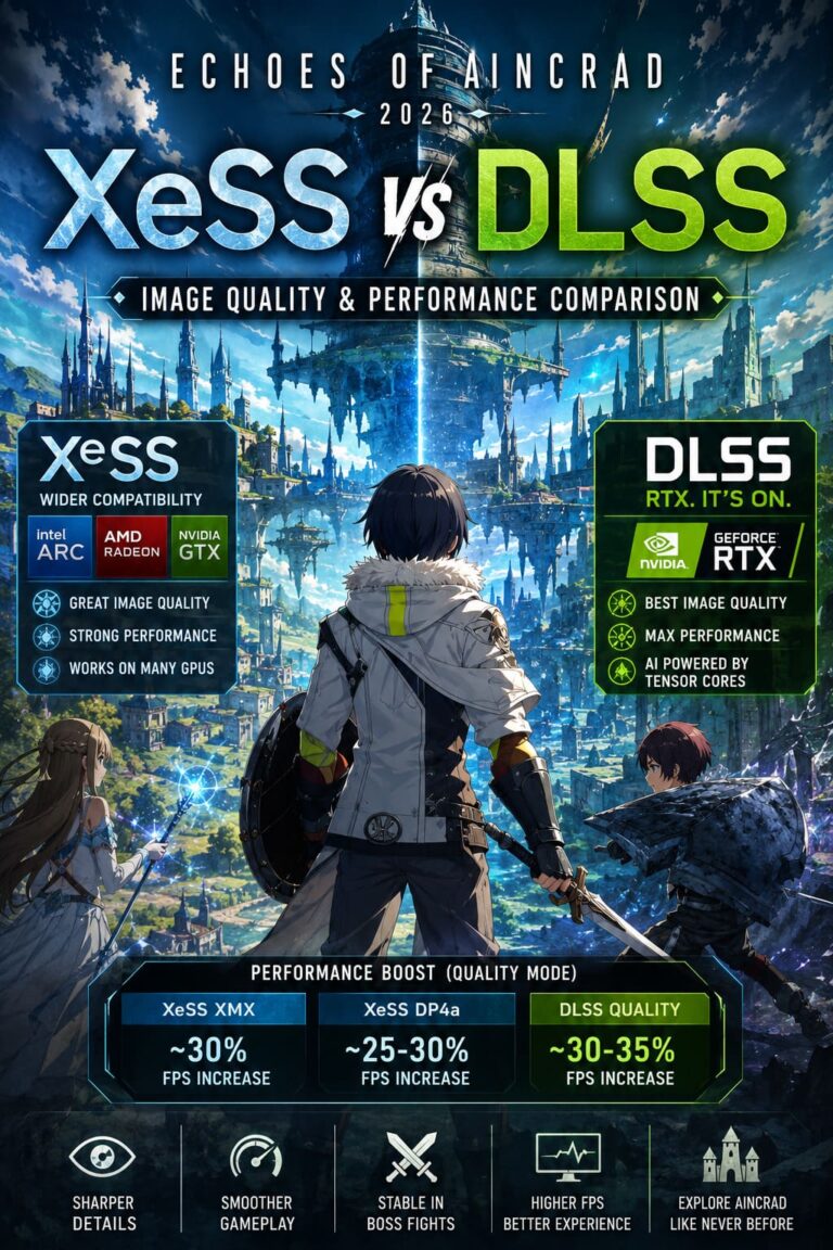 Echoes of Aincrad 2026: XeSS vs DLSS Image Quality and Performance Comparison Echoes of Aincrad 2026: XeSS vs DLSS Image Quality and Performance Comparison