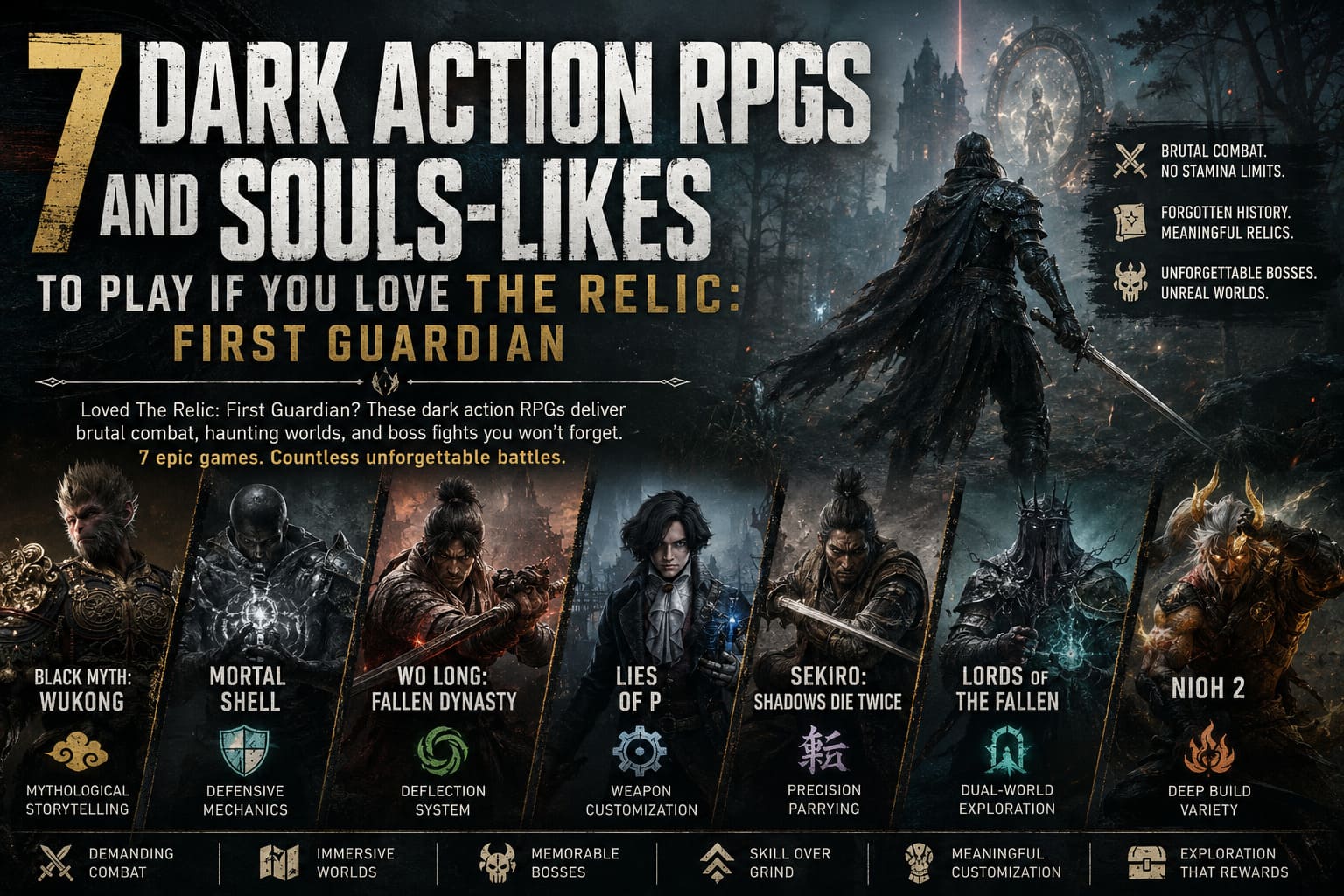 7 Dark Action RPGs and Souls-Likes to Play If You Love The Relic: First Guardian 7 Dark Action RPGs and Souls-Likes to Play If You Love The Relic: First Guardian