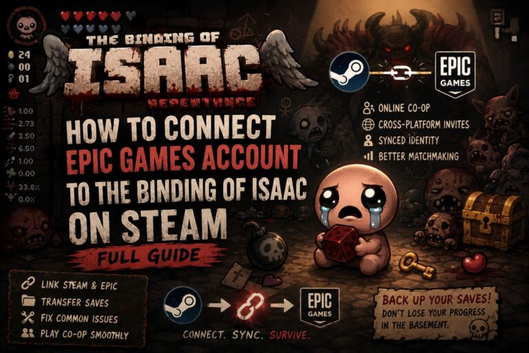 How to Connect Epic Games Account to The Binding of Isaac on Steam (Full Guide)