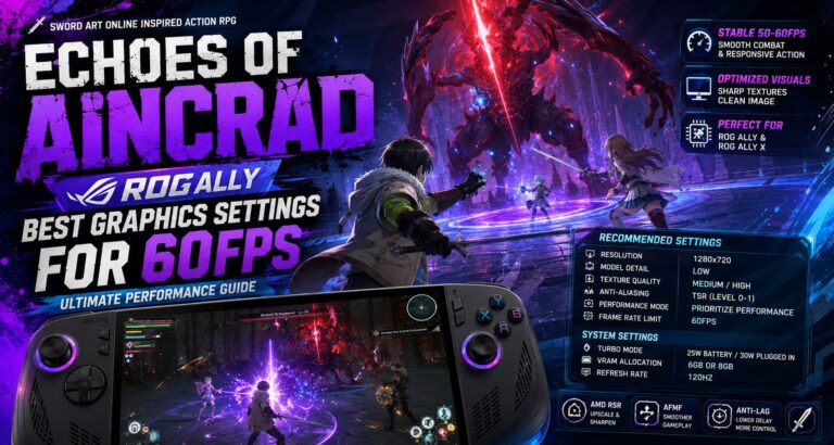 Echoes of Aincrad ROG Ally Best Graphics Settings for 60FPS: Ultimate Performance Guide Echoes of Aincrad ROG Ally Best Graphics Settings for 60FPS: Ultimate Performance Guide