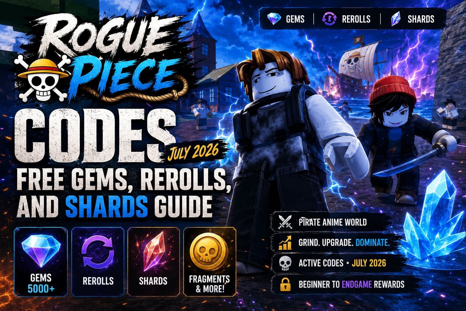 Rogue Piece Codes (July 2026): Free Gems, Rerolls, and Shards Guide Rogue Piece Codes (July 2026): Free Gems, Rerolls, and Shards Guide