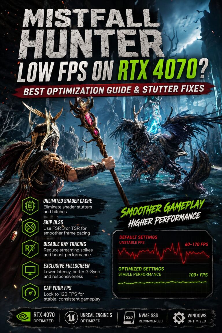 Mistfall Hunter Low FPS on RTX 4070: Best Optimization Guide & Stutter Fixes