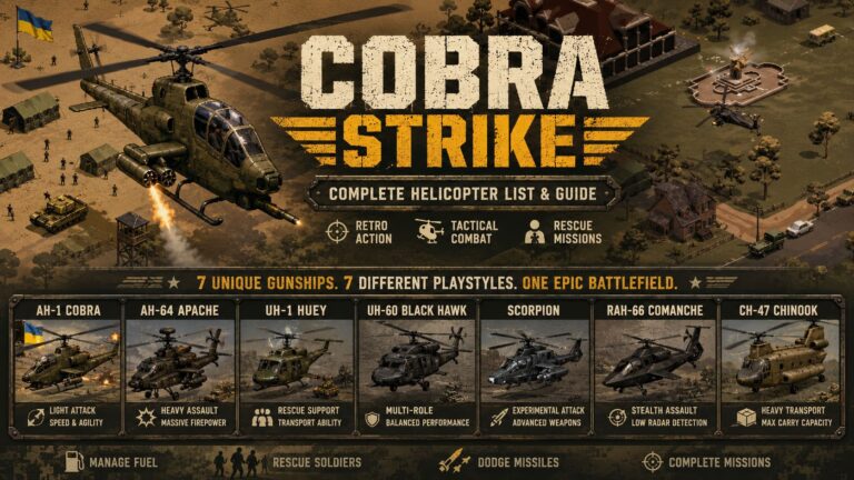 Cobra Strike Helicopter List: Ultimate Guide to Every Retro Gunship Cobra Strike Helicopter List: Ultimate Guide to Every Retro Gunship