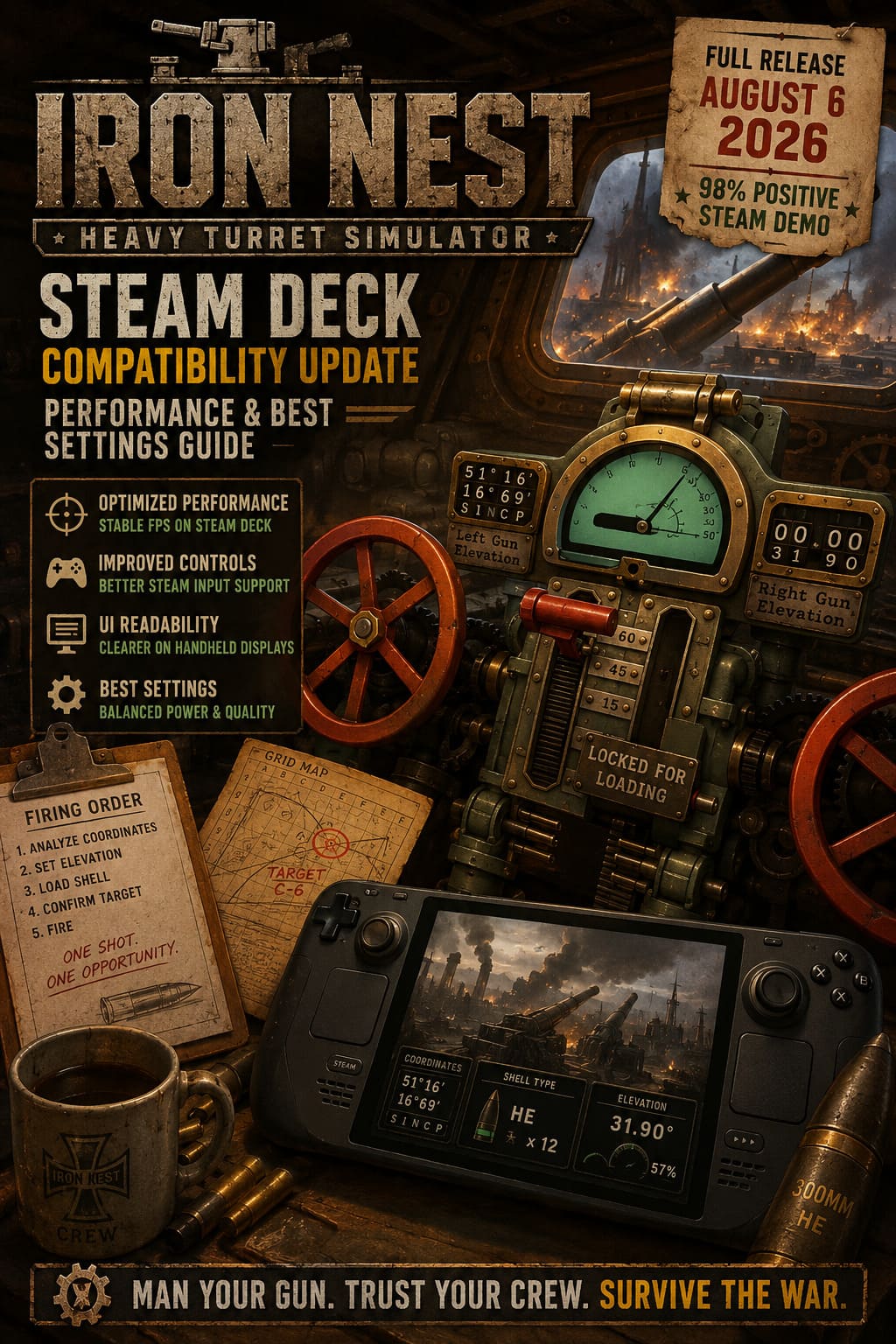 IRON NEST Heavy Turret Simulator Steam Deck Compatibility Update: Performance & Best Settings Guide