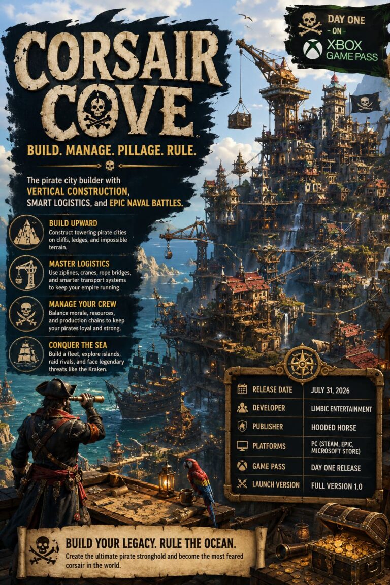 Is Corsair Cove Coming to Xbox Game Pass? Release Date, Platforms, and Day One Subscription Details Explained