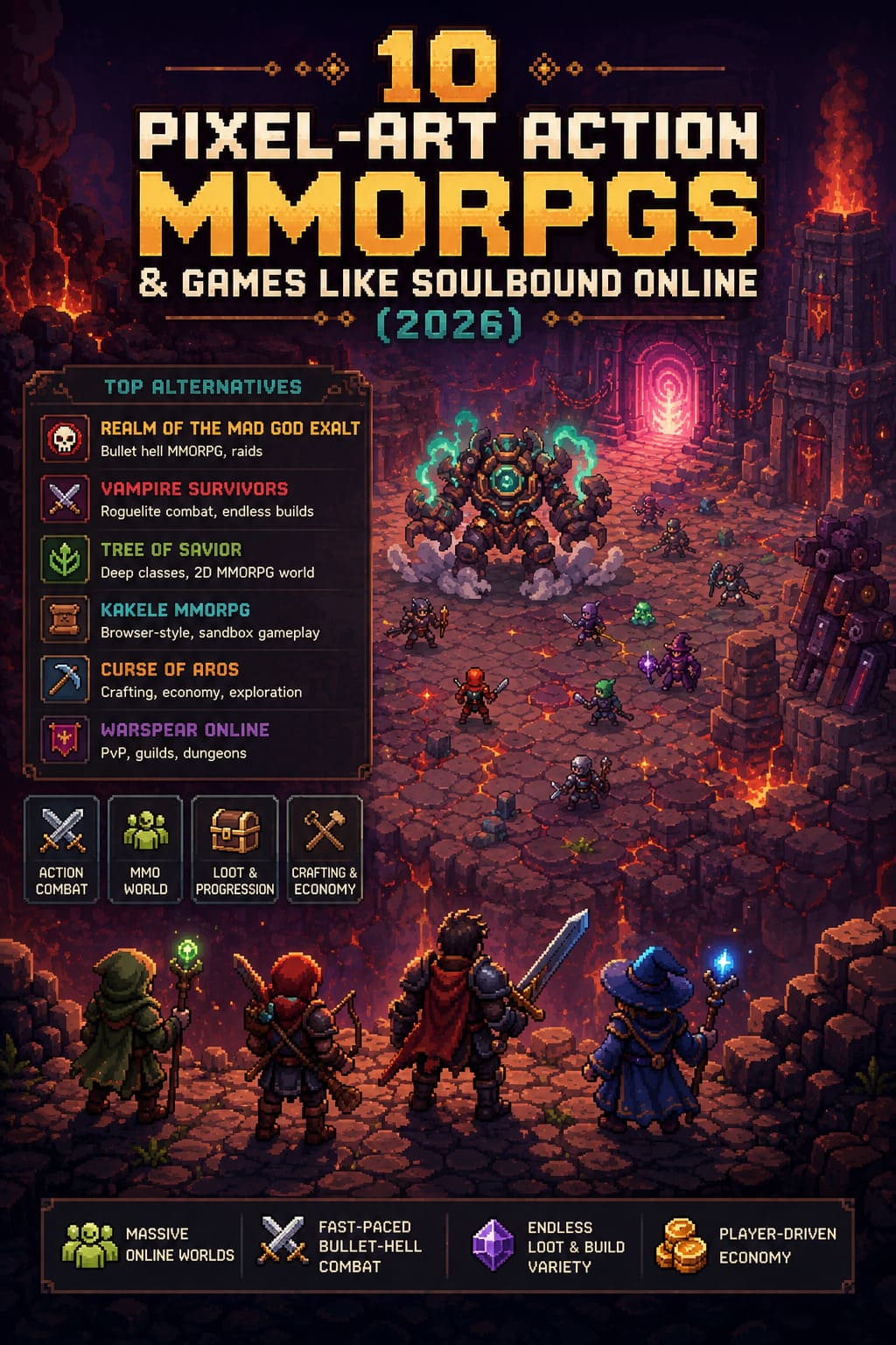 10 Pixel-Art Action MMORPGs and Games Like Soulbound Online (2026)
