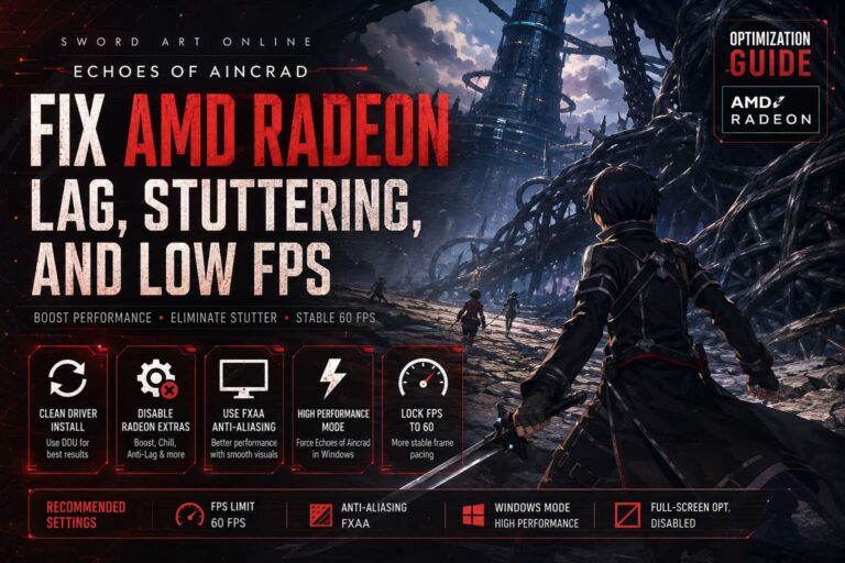 How to Fix Echoes of Aincrad AMD Radeon Lag, Stuttering, and Low FPS
