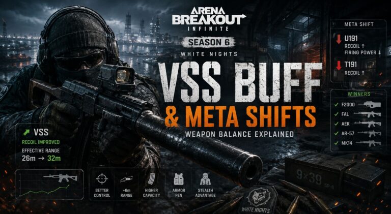 Arena Breakout Infinite Season 6 Weapon Balance: VSS Buff and Meta Shifts Explained Arena Breakout Infinite Season 6 Weapon Balance: VSS Buff and Meta Shifts Explained