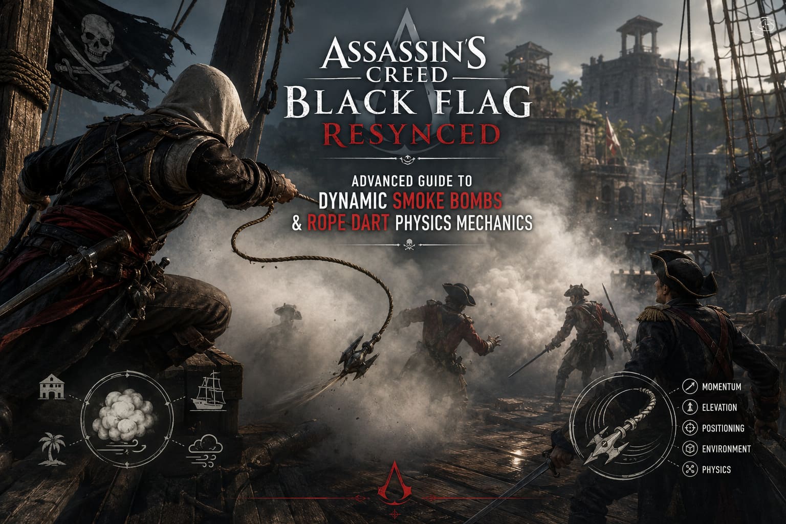 Assassin's Creed Black Flag Resynced: Advanced Guide to Dynamic Smoke Bombs & Rope Dart Physics Mechanics Assassin's Creed Black Flag Resynced: Advanced Guide to Dynamic Smoke Bombs & Rope Dart Physics Mechanics