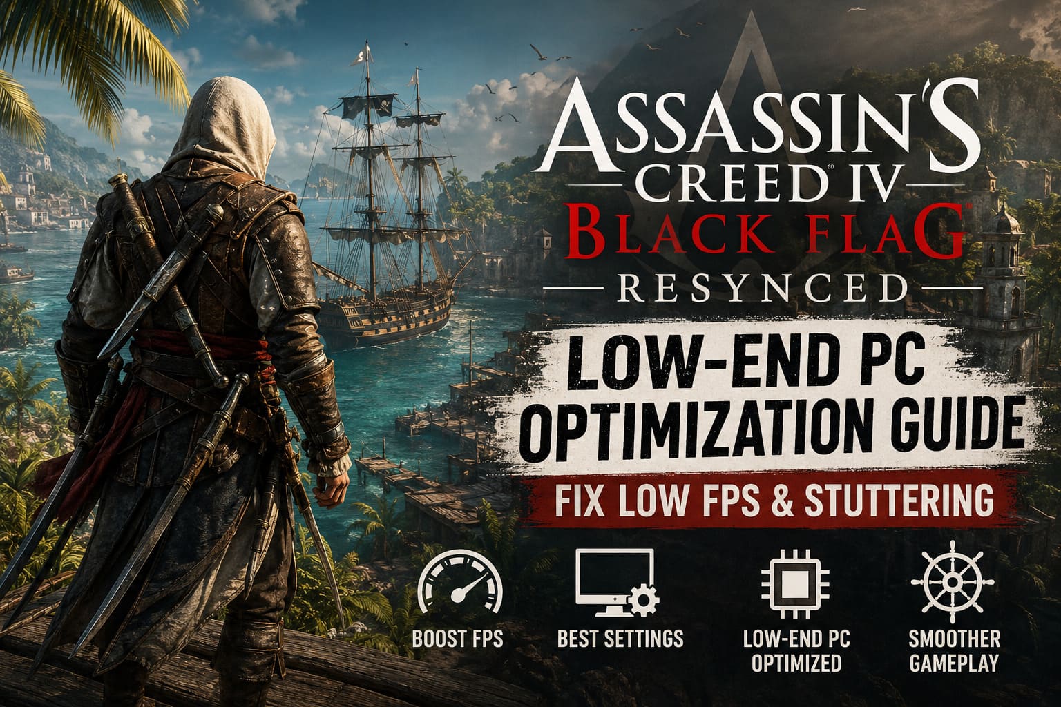 Assassin’s Creed Black Flag Resynced Low-End PC Optimization Guide: Fix Low FPS & Stuttering (2026 Remake)