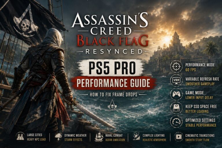 Assassin's Creed Black Flag Resynced PS5 Pro Performance Guide: How to Fix Frame Drops Assassin’s Creed Black Flag Resynced PS5 Pro Performance Guide: How to Fix Frame Drops