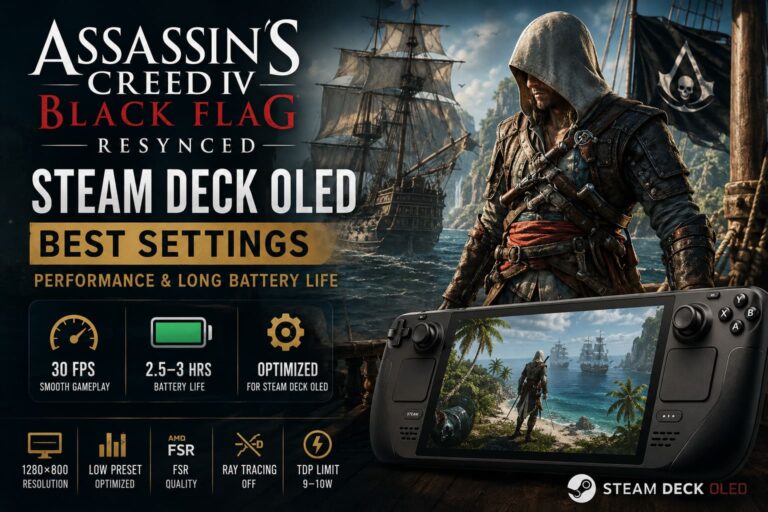 Assassin’s Creed Black Flag Resynced Steam Deck OLED Best Settings for Performance & Long Battery Life