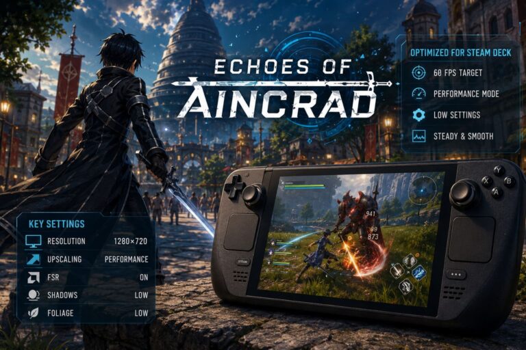 Best Echoes of Aincrad Steam Deck Settings: How to Maximize Performance and Fix Low FPS