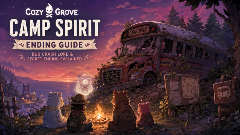 Cozy Grove Camp Spirit Ending Guide: Bus Crash Lore and Secret Ending Explained