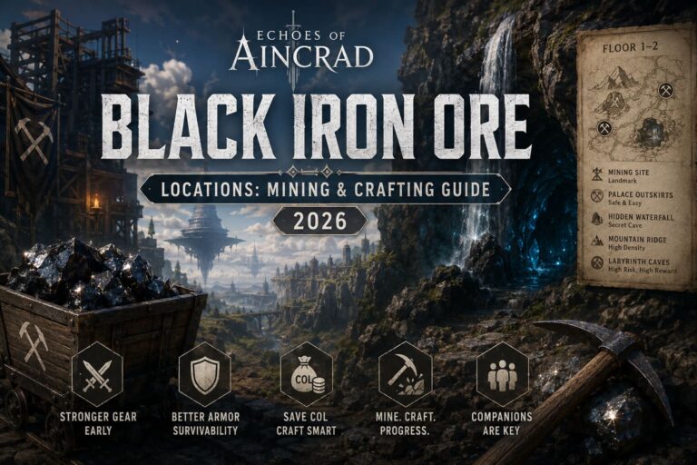 Echoes of Aincrad Black Iron Ore Locations: Mining & Crafting Guide (2026)