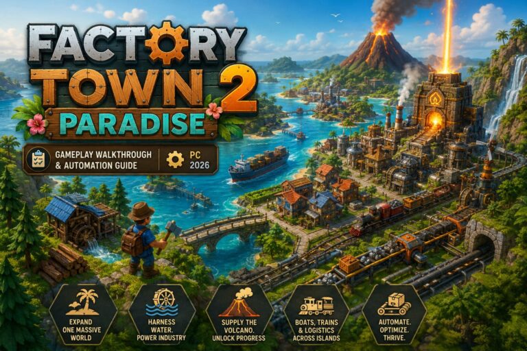 Factory Town 2: Paradise Gameplay Walkthrough and Automation Guide (PC 2026) Factory Town 2: Paradise Gameplay Walkthrough and Automation Guide (PC 2026)