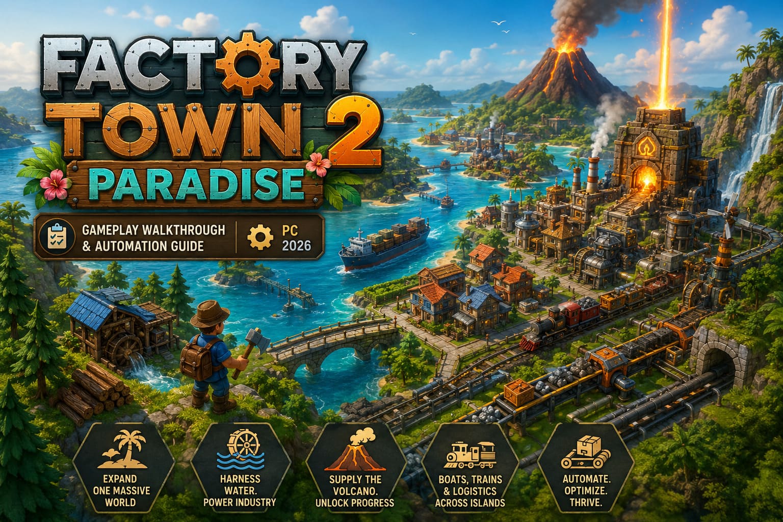 Factory Town 2: Paradise Gameplay Walkthrough and Automation Guide (PC 2026) Factory Town 2: Paradise Gameplay Walkthrough and Automation Guide (PC 2026)