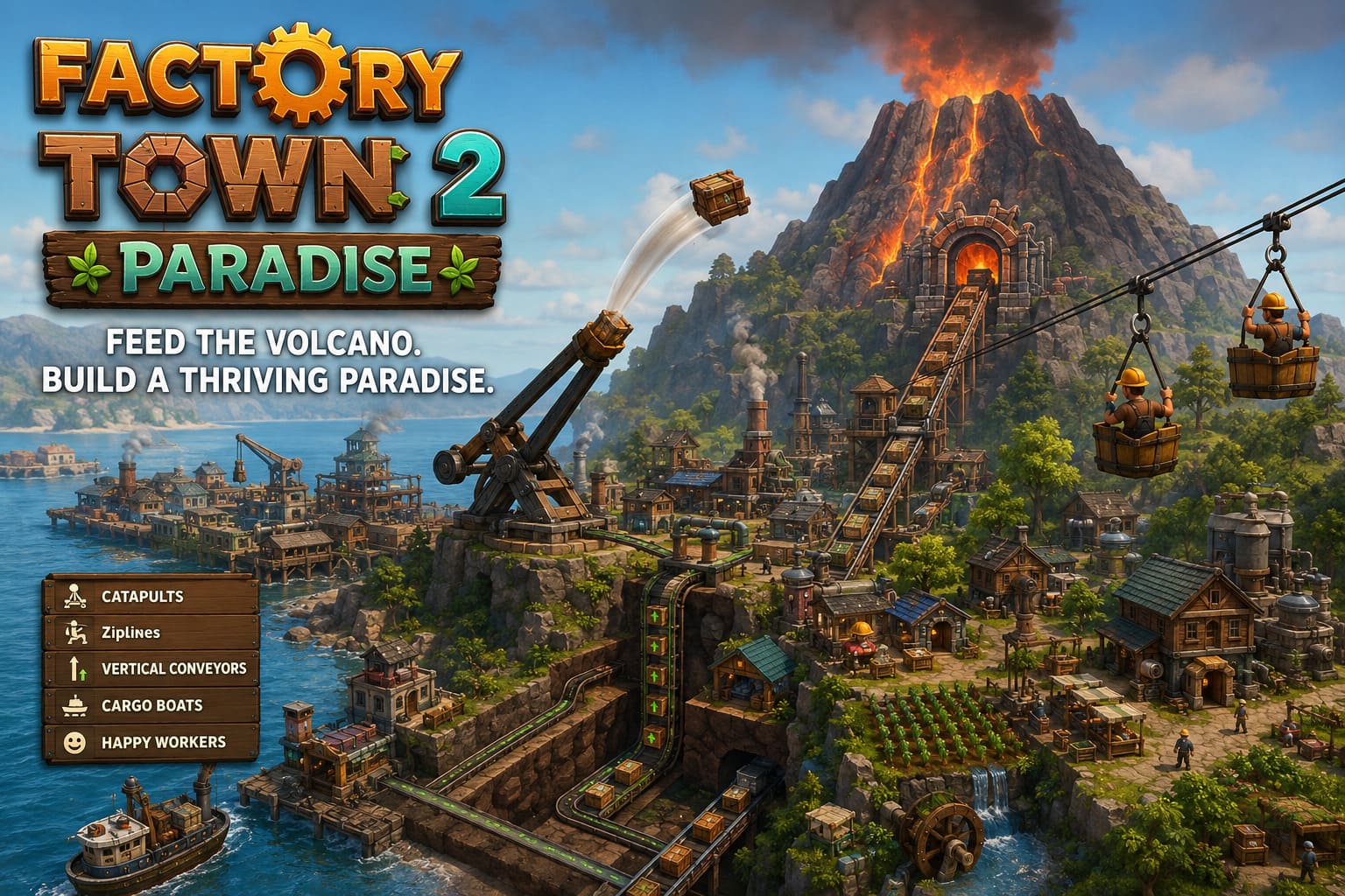 Factory Town 2 Paradise Guide: How to Feed the Volcano & Best Production Layouts