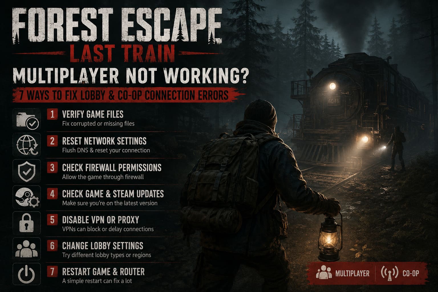 Forest Escape Last Train Multiplayer Not Working? 7 Ways to Fix Lobby and Co-Op Connection Errors Forest Escape Last Train Multiplayer Not Working? 7 Ways to Fix Lobby and Co-Op Connection Errors