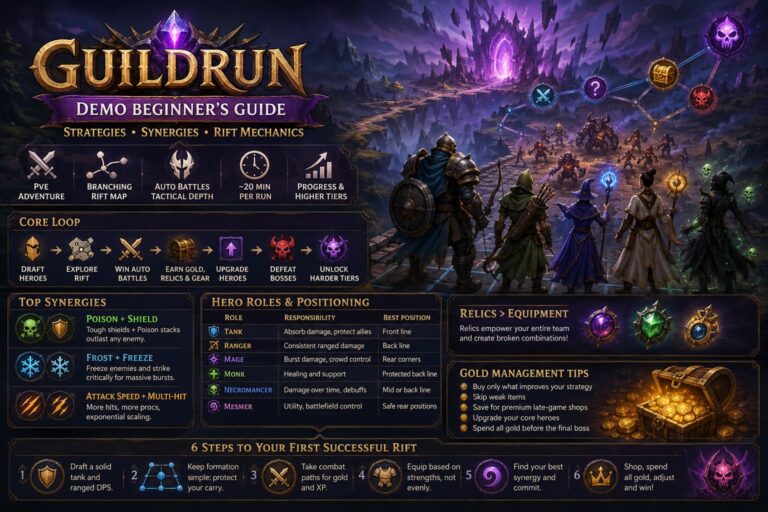 Guildrun Demo Beginner’s Guide: Best Strategies, Synergies, and Rift Mechanics