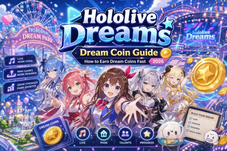 Hololive Dreams Coin Guide: How to Earn Dream Coins Fast (2026) Hololive Dreams Coin Guide: How to Earn Dream Coins Fast (2026)